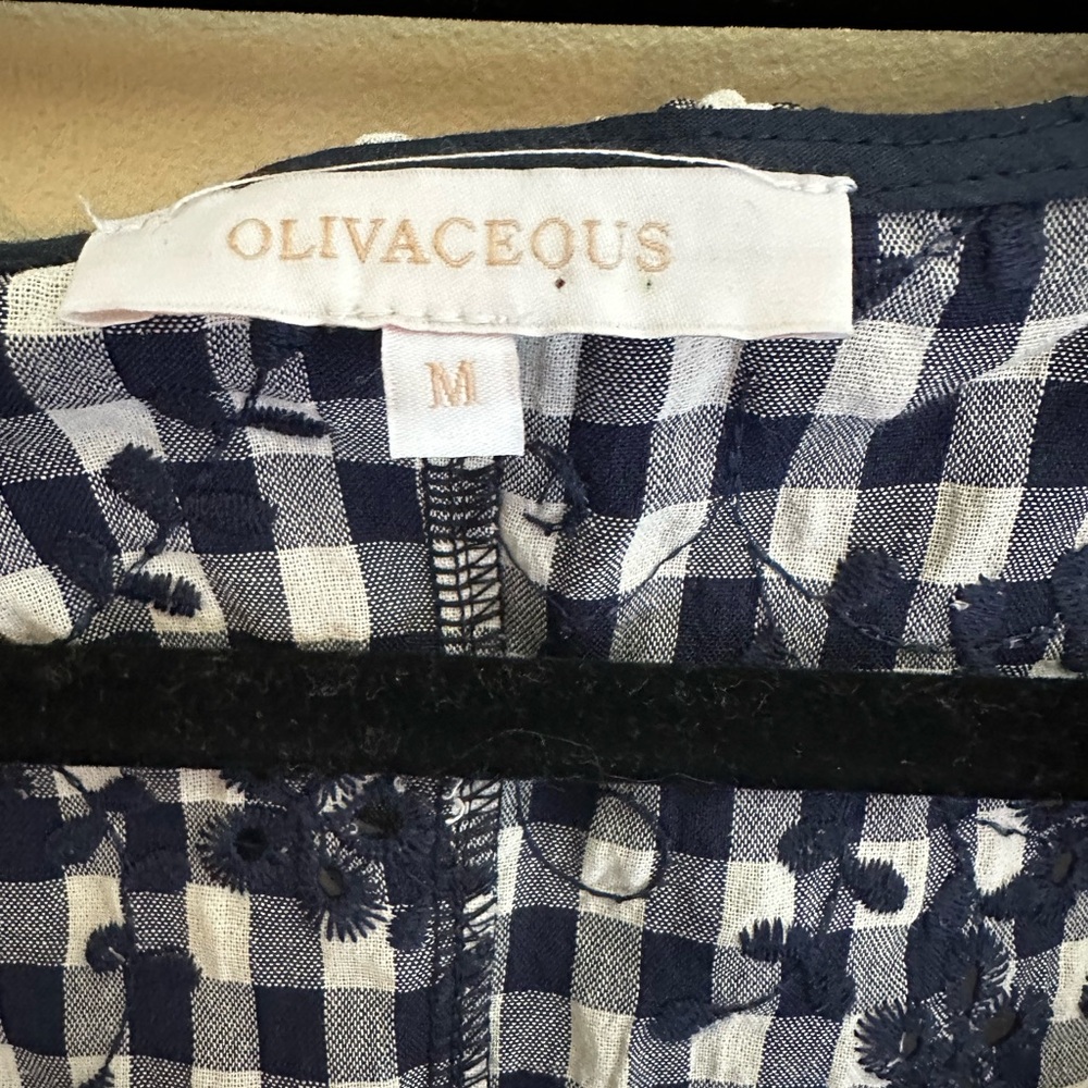 Navy Checkered Sleeveless Top Gingham - Picture 2 of 3
